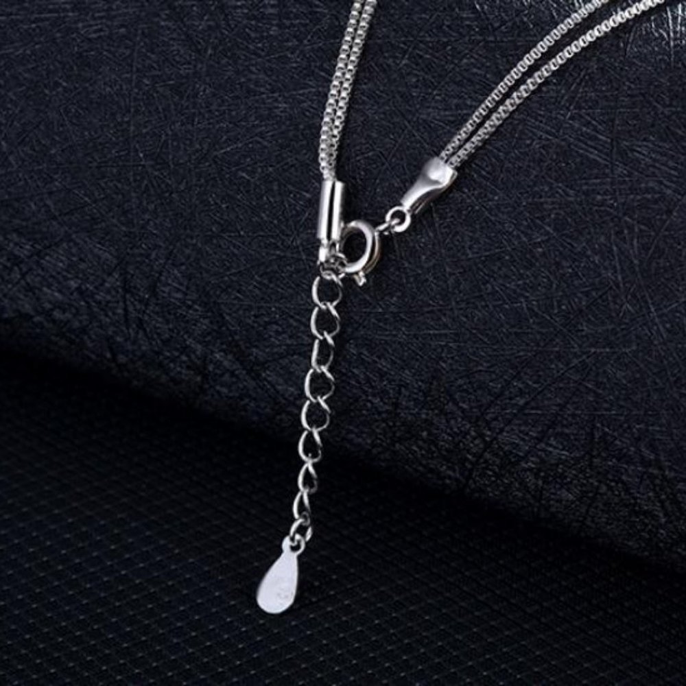 *NEW 925 Sterling Silver Diamond Heart Necklace B - Picture 8 of 8